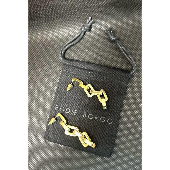 Eddie Borgo 12k Gold Vermeil Chain Supra Link Earrings - Picture 2 of 3
